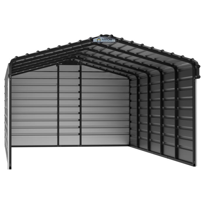Arrow 12 x 24 x 7 ft Eggshell 3 Sided Carport 16 Arrow 12 x 24 x 7 ft Eggshell 3 Sided Carport 16