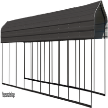 Arrow Carport, 10 ft. x 82 ft. x 7 ft. Charcoal