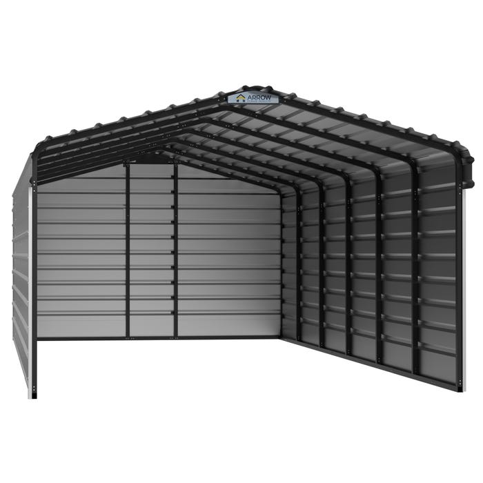 Arrow 12 x 29 x 7 ft Eggshell 3 Sided Carport 16 Arrow 12 x 29 x 7 ft Eggshell 3 Sided Carport 16
