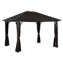 Genova Hardtop Gazebo, 10 ft. x 12 ft. Dark Brown