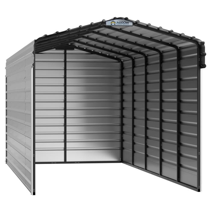 Arrow 10 x 24 x 9 ft Eggshell 3 Sided Carport 16 Arrow 10 x 24 x 9 ft Eggshell 3 Sided Carport 16