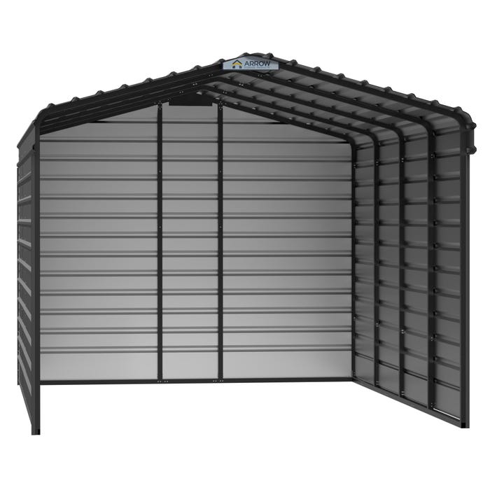 Arrow 12 x 20 x 9 ft Charcoal 3 Sided Carport 14 Arrow 12 x 20 x 9 ft Charcoal 3 Sided Carport 14