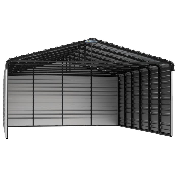 Arrow 20 x 29 x 9 ft Eggshell 3 Sided Carport 16 Arrow 20 x 29 x 9 ft Eggshell 3 Sided Carport 16
