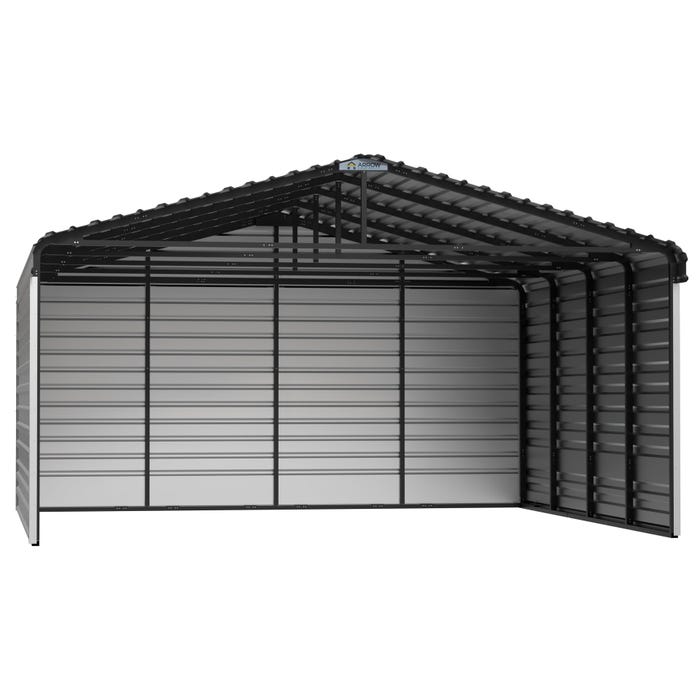 Arrow 20 x 20 x 9 ft Eggshell 3 Sided Carport 16 Arrow 20 x 20 x 9 ft Eggshell 3 Sided Carport 16