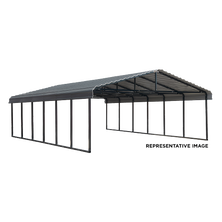 Arrow Carport, 20 ft. x 87 ft. x 7 ft. Charcoal