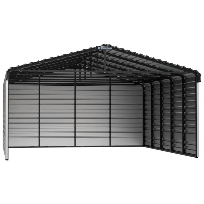Arrow 20 x 24 x 9 ft Eggshell 3 Sided Carport 16 Arrow 20 x 24 x 9 ft Eggshell 3 Sided Carport 16