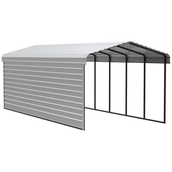 Arrow 29 x 12 x 9 ft Eggshell Carport with 1-sided Enclosure 16 Arrow 29 x 12 x 9 ft Eggshell Carport with 1-sided Enclosure 16
