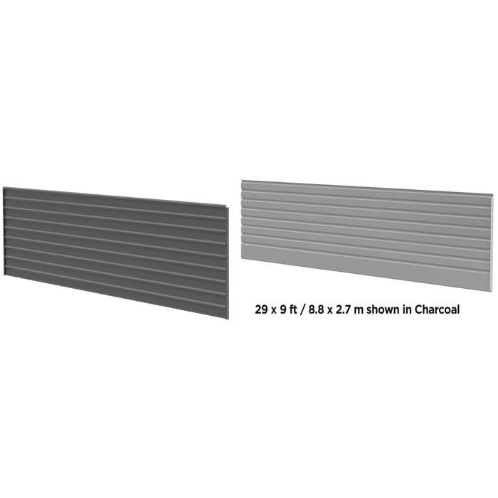 Arrow 56 x 9 ft Charcoal Two Sided Steel Enclosure 1 Arrow 56 x 9 ft Charcoal Two Sided Steel Enclosure 1