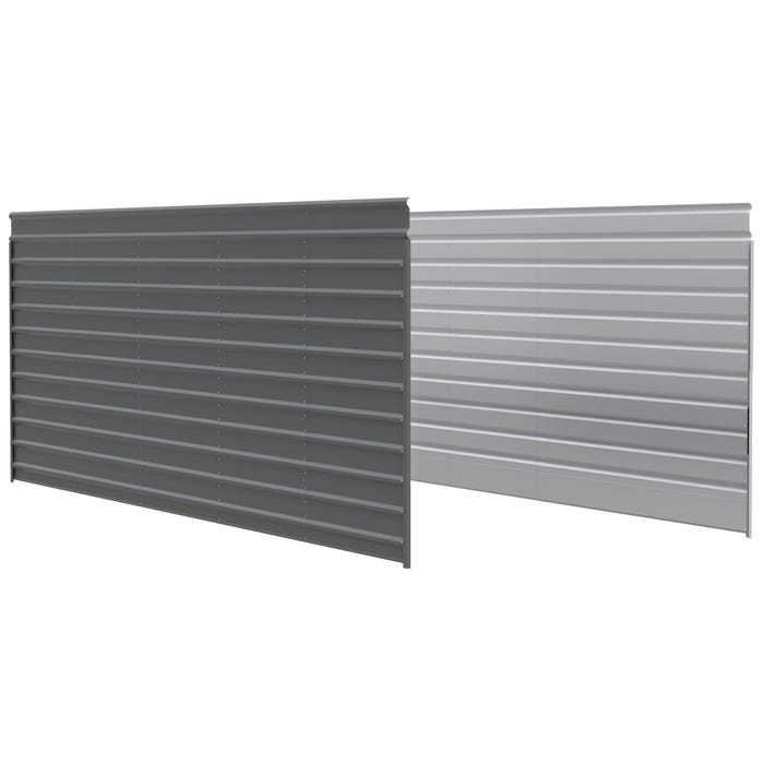 Arrow 9 x 24 ft Charcoal Two Sided Steel Carport Enclosure 8 Arrow 9 x 24 ft Charcoal Two Sided Steel Carport Enclosure 8