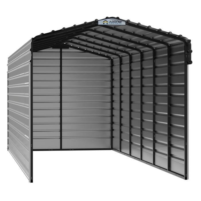 Arrow 10 x 29 x 9 ft Eggshell 3 Sided Carport 16 Arrow 10 x 29 x 9 ft Eggshell 3 Sided Carport 16