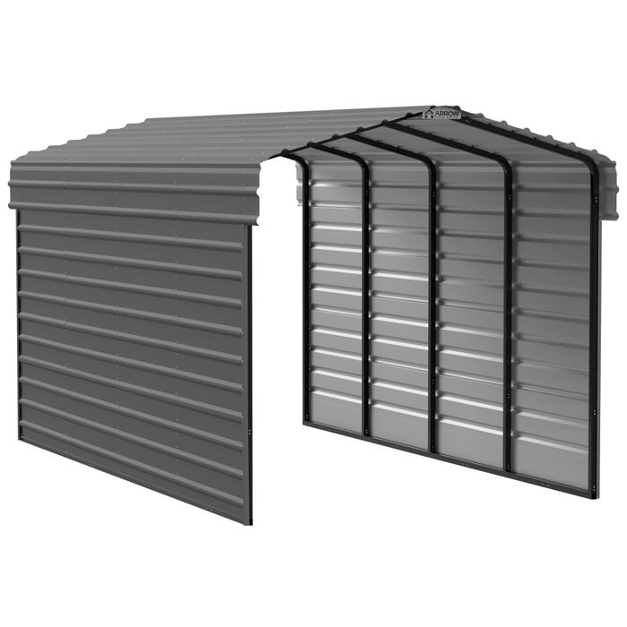 Arrow 20 x 10 ft Charcoal Carport with 2-sided Enclosure 19 Arrow 20 x 10 ft Charcoal Carport with 2-sided Enclosure 19
