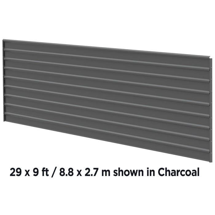 Arrow 69 x 9 ft Charcoal One Sided Steel Enclosure 1 Arrow 69 x 9 ft Charcoal One Sided Steel Enclosure 1