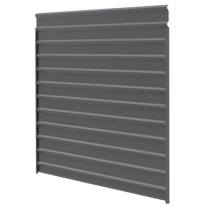 Arrow 9 x 15 ft Charcoal One Sided Steel Carport Enclosure 8 Arrow 9 x 15 ft Charcoal One Sided Steel Carport Enclosure 8