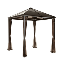 Sumatra Hardtop Gazebo, 10 ft. x 10 ft. Dark Brown
