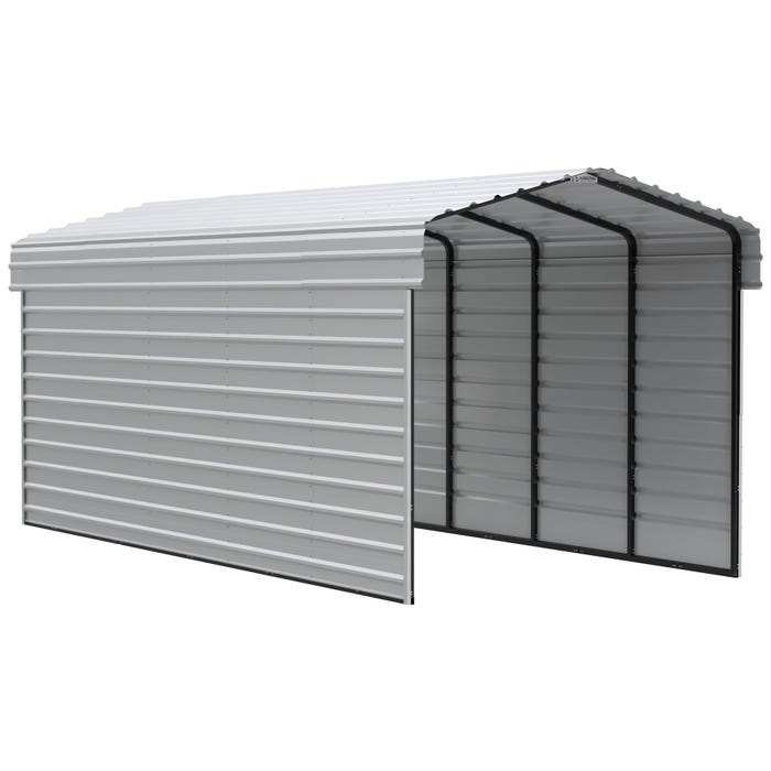 Arrow 24 x 10 ft Eggshell Carport with 2-sided Enclosure 19 Arrow 24 x 10 ft Eggshell Carport with 2-sided Enclosure 19