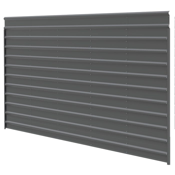 Arrow 9 x 24 ft Charcoal One Sided Steel Carport Enclosure 8 Arrow 9 x 24 ft Charcoal One Sided Steel Carport Enclosure 8