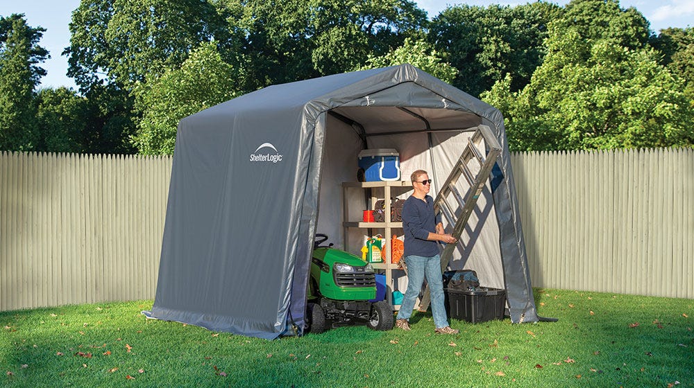 Temporary storage shed