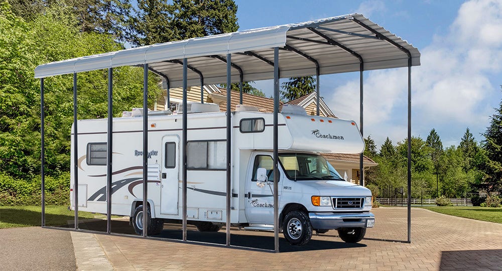 Carport over a garage