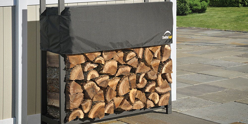 ShelterLogic firewood racks | backyard storage solutions