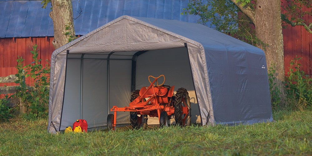 ShelterLogic Garage-in-a-Box | backyard storage unit