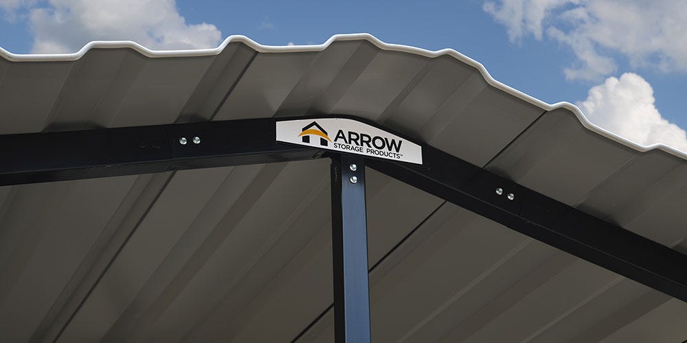 the roof of an Arrow Carport