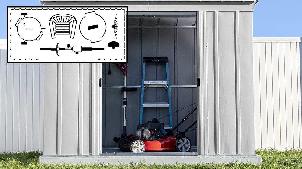 Backyard Shed Storage Layout