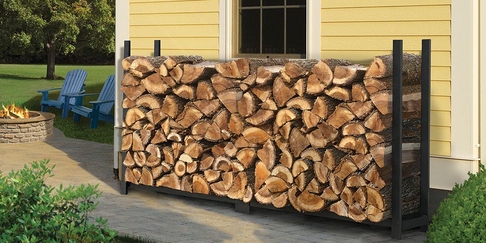 Keep seasoned firewood on a firewood rack.