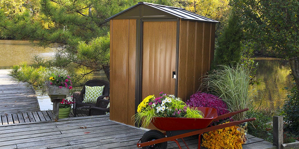 Garden Shed on a Patio Garden Shed on a Patio