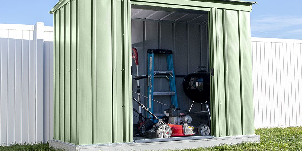 Metal Lawnmower Shed