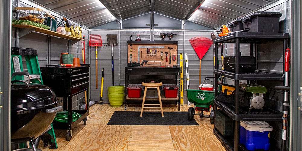 Arrow Storage Shed Inside Tools