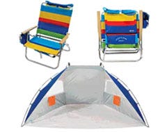 RIO Beach Tent and 12" Backpack Chair Bundle Deal