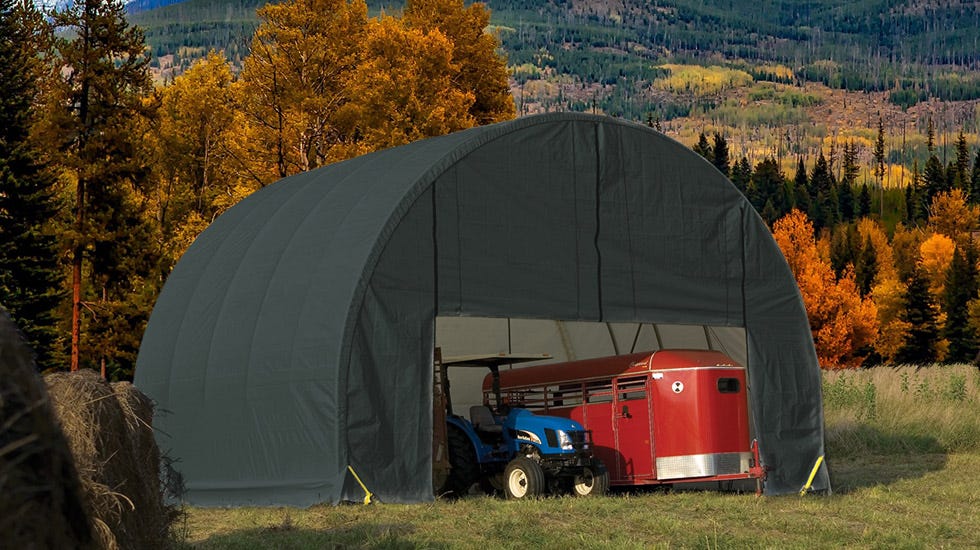 storage and shelter for outdoor work - shelterlogic canada